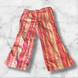French Toast Girls Plaid Cotton‎ Capri Pants Size 5 With Side Zipper